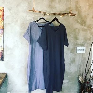100% cotton dress in light  gray